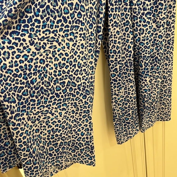 Blue Leopard Print Pants - Picture 2 of 3